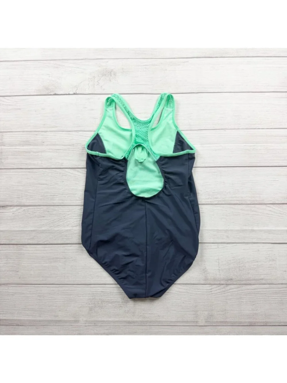 ZeroXposur Girls Athletic One Piece Swimsuit Zipper Stripes XL 16